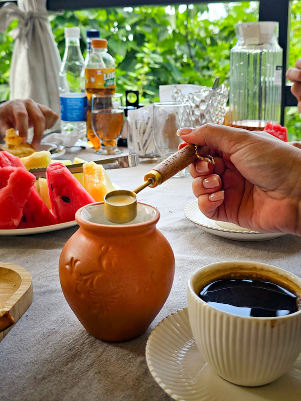 Traditional Armenian regional food at a local home