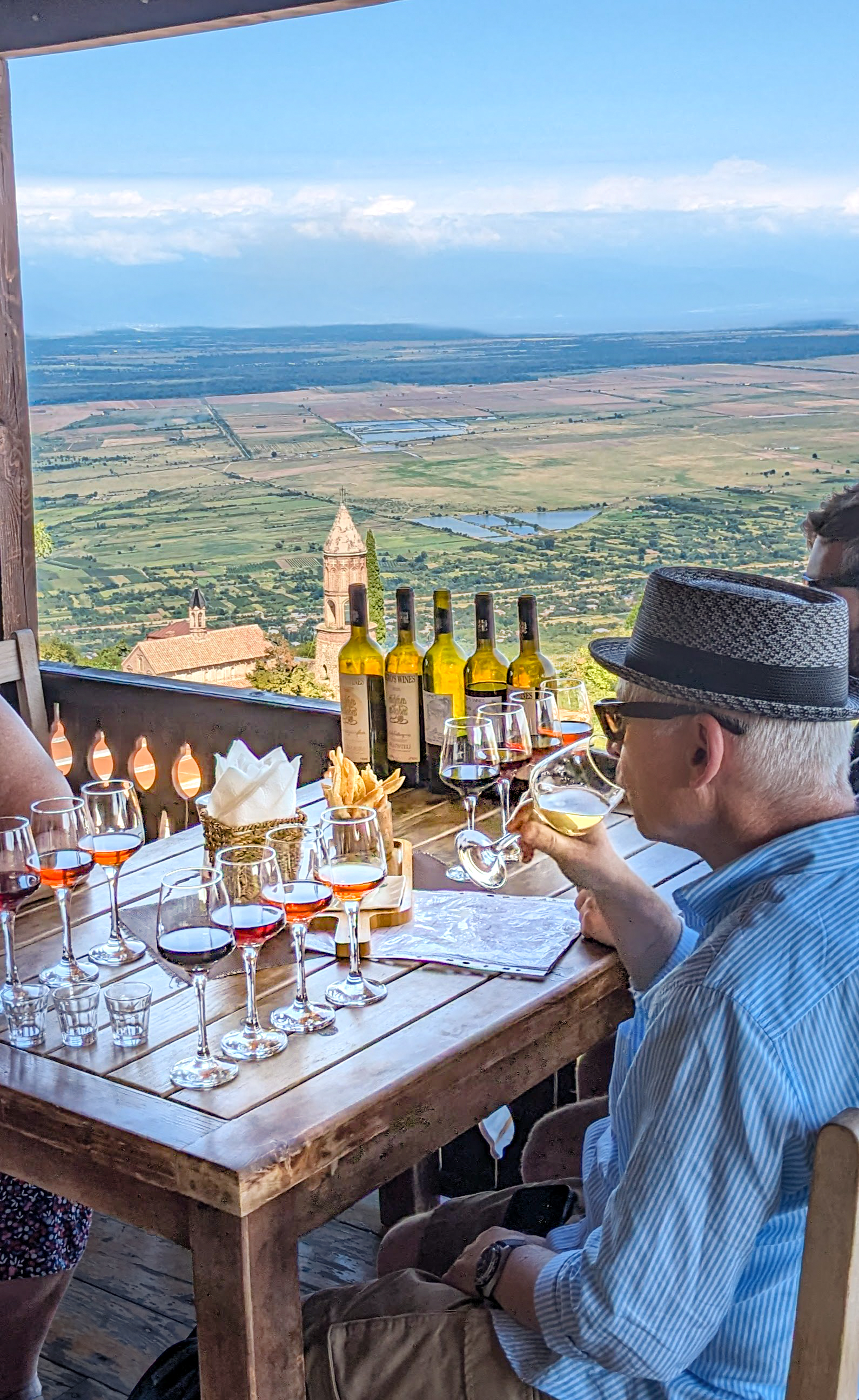 Wine tasting with a spectacular view of the Caucasus valley